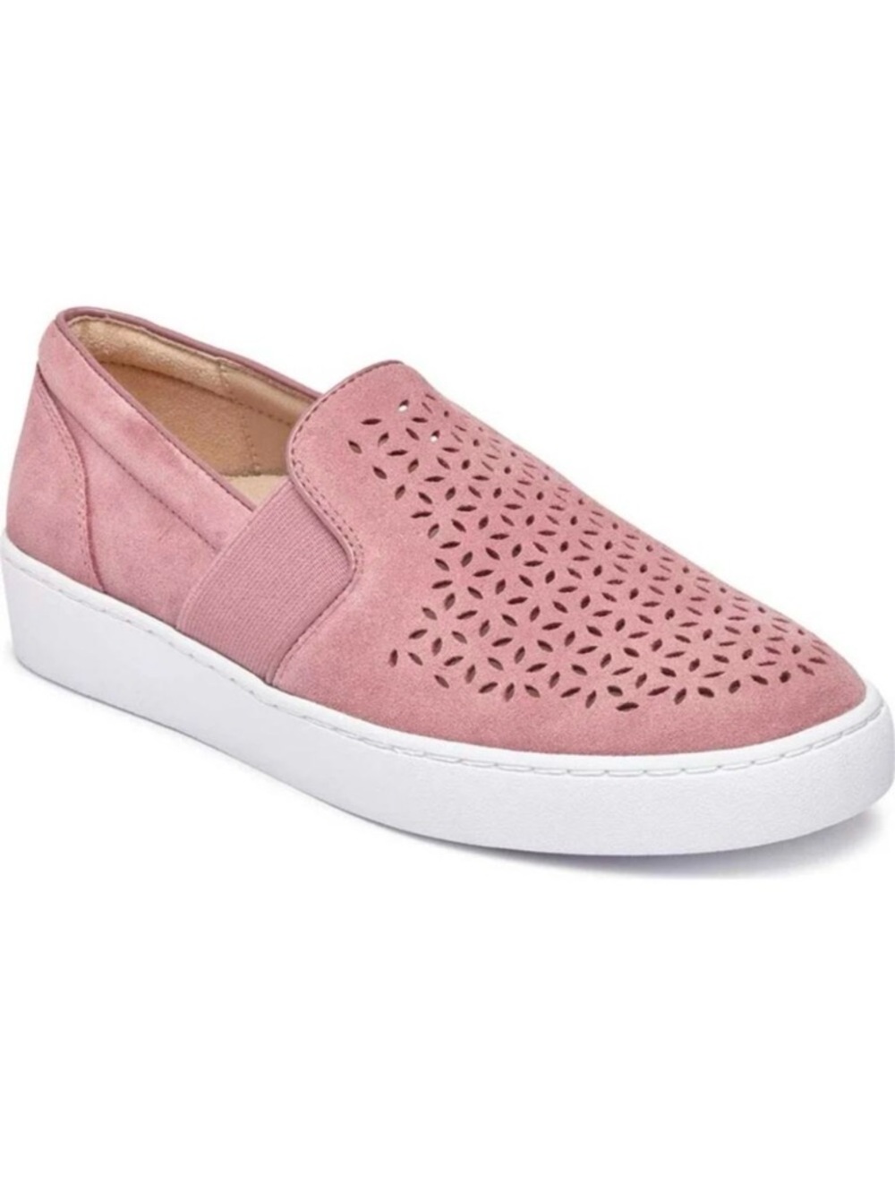 Vionic Splendid Kani Slip On Walking Shoes Sneakers Pink Cut Out Size 7